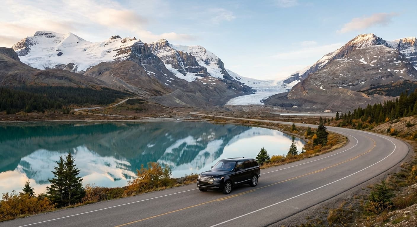 Private transfer from Calgary Airport to Jasper through the Icefields Parkway