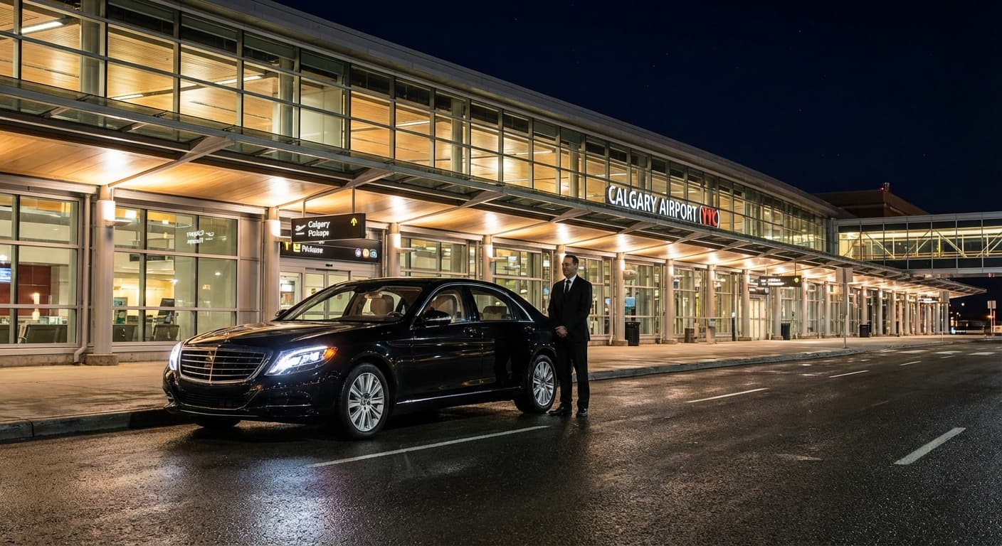 Late night airport transfer at Calgary Airport YYC